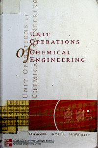 UNIT OPERATIONS of CHEMICAL ENGINEERING