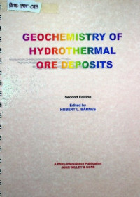 GEOCHEMISTRY OF HYDROTHERMAL ORE DEPOSITS, Second Edition