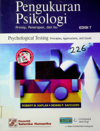 Pengukuran Psikologi : Prinsip, Penerapan, dan Isu : Psychological Testing Principles, Applications, and Issues, EDISI 7