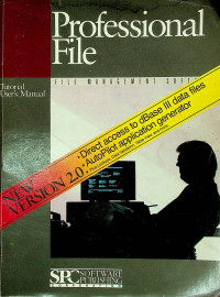Professional File, Tutorial User's Manual