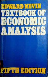 TEXTBOOK OF ECONOMIC ANALYSIS Fifth Edition