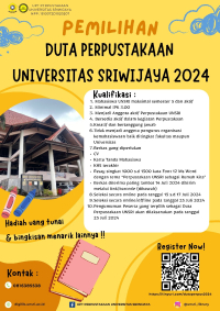 PEMILIHAN DUTA PERPUSTAKAAN UNIVERSITAS SRIWIJAYA 2024