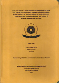 PENGARUH LIKUIDITAS, LEVERAGE, KOMISARIS INDEPENDEN, MANAJEMEN LABA, KEPEMILIKAN INSTITUSIONAL, KONSERVATISME AKUNTANSI DAN INTENSITAS ASET TETAP TERHADAP AGRESIVITAS PAJAK PERUSAHAAN (STUDI EMPIRIS PADA PERUSAHAAN MANUFAKTUR YANG TERDAFTAR DI BURSA EFEK INDONESIA TAHUN 2014-2018)