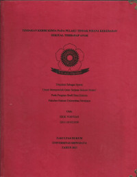 TINDAKAN KEBIRI KIMIA PADA PELAKU TINDAK PIDANA KEKERASAN
SEKSUAL TERHADAP ANAK