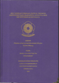 SELF EFFICACY DENGAN CRITICAL THINKING DISPOSITION PADA MAHASISWA ANGGOTA BEM KM UNIVERSITAS SRIWIJAYA