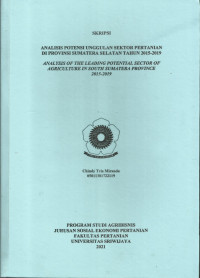 ANALISIS POTENSI UNGGULAN SEKTOR PERTANIAN DI PROVINSI SUMATERA SELATAN TAHUN 2015-2019