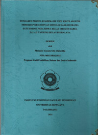 PENGARUH MODEL KOOPERATIF TIPE WRITE AROUND TERHADAP KEMAMPUAN MENULIS NASKAH DRAMA SATU BABAK PADA SISWA KELAS VIII MTS DARUL FALAH TANJUNG BULAN INDRALAYA