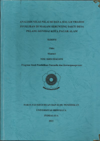 ANALISIS NILAI-NILAI BUDAYA DALAM TRADISI SYUKURAN DI MAKAM SERUNTING SAKTI DESA PELANG KENIDAI KOTA PAGAR ALAM