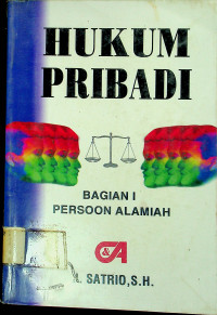 HUKUM PRIBADI BAGIAN I PERSOON ALAMIAH