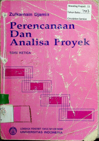 Perencanaan Dan Analisis Proyek EDISI KETIGA