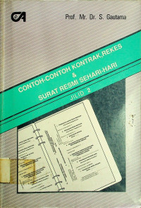 CONTOH-CONTOH KONTRAK, REKES & SURAT RESMI SEHARI-HARI  JILID 2