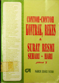 CONTOH-CONTOH KONTRAK, REKES & SURAT RESMI SEHARI-HARI jilid 7