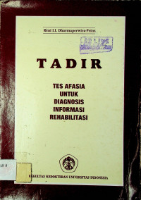 TADIR:  TES AFASIA UNTUK DIAGNOSIS INFORMASI REHABILITASI