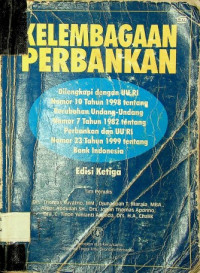 KELEMBAGAAN PERBANKAN, Edisi Ketiga