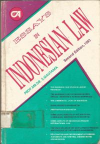 ESSAYS IN INDONESIAN LAW, Seconds Edition 1993