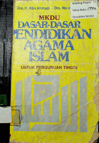 Dasar-dasar pendidikan agama islam: Untuk perguruan tinggi