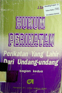 HUKUM PERIKATAN : Perikatan Yang Lahir Dari Undang-undang bagian kedua