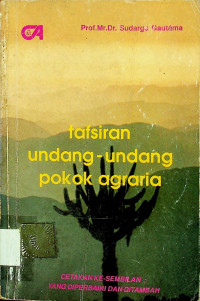 tafsiran undang-undang pokok agraria