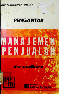 PENGANTAR MANAJEMEN PENJUALAN = An Introduction to Sales Management