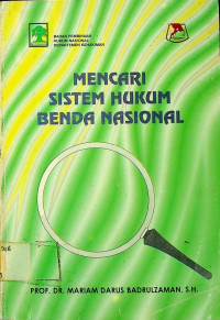 MENCARI SISTEM HUKUM BENDA NASIONAL