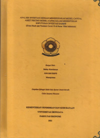 ANALISIS INVESTASI DENGAN MENGGUNAKAN MODEL CAPITAL ASSET PRICING MODEL (CAPM) DALAM MENENTUKAN KEPUTUSAN INVESTASI SAHAM (Event Studi saat Pandemi Covid 19 di Bursa Efek Indonesia)