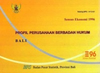 Sensus Ekonomi 1996: PROFIL PERUSAHAAN BERBADAN HUKUM BALI