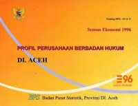 Sensus Ekonomi 1996: PROFIL PERUSAHAAN BERBADAN HUKUM DI ACEH