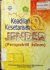 Keadilan & Kesetaraan Jender ( Perspektif Islam )