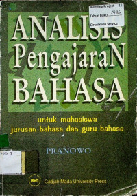 ANALISIS pengajaran BAHASA untuk mahasiswa jurusan bahasa dan guru bahasa