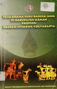 TATA KRAMA SUKU BANGSA JAWA DI KABUPATEN SLEMAN PROPINSI DAERAH ISTIMEWAH YOGYAKARTA