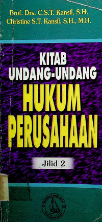 KITAB UNDANG-UNDANG HUKUM PERUSAHAAN,  jilid 2