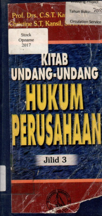 KITAB UNDANG-UNDANG HUKUM PERUSAHAAN,  jilid 3