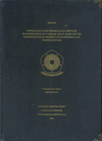 PENELITIAN DAN PEMBUATAN IMPULSE HAMMER DENGAN VARIASI HEAD MASS UNTUK MENINGKATKAN SENSITIVITAS PEMBACAAN MODUS GETAR
