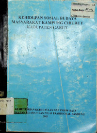 Kehidupan sosial budaya masyarakat kampung Ciburuy kab. Garut