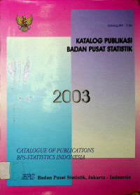 KATALOG PUBLIKASI BADAN PUSAT STATISTIK 2003