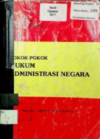POKOK-POKOK HUKUM ADMINISTRASI NEGARA