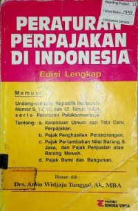 PERATURAN PERPAJAKAN DI INDONESIA