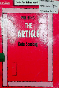 THE ARTICLE: Kata Sandang