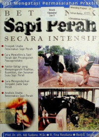 Beternak SAPI PERAH Secara Intensif