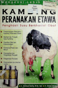 KAMBING PERANAKAN ETAWA: Penghasil Susu Berkhasiat Obat