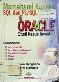 Memahami konsep SQL dan PL/Sql di Oracle; studi kasus inventori