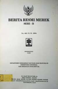 BERITA RESMI MEREK SERI- B No. 462/X/B-2004