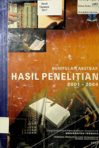 KUMPULAN ABSTRAK HASIL PENELITIAN 2001-2004