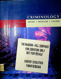 CRIMINOLOGY