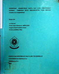 PENENTUAN KONSENTRASI NaHCO3 DAN LAMA PERENDAMAN OPTIMAL TERHADAP MUTU ORGAN OLEPTIK TAHU KECIPIR (psophocarous tetragonolobus)