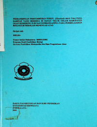 PERBANDINGAN PERTUMBUHAN PURUN (Eleocharis dulcis Trin) PADA HABITAT YANG BERBEDA DI DANAU TELUK GELAM KABUPATEN OGAN KOMERING ILIR DAN SUMBANGANNYA PADA PEMBELAJARAN BIOLOGI DI SEKOLAH MENENGAH ATAS