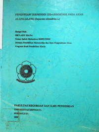 PENENTUAN TERPENOID ISO-ARBORINOL PADA AKAR ALANG-ALANG (Imperata ciliandrica L)