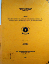 PENGARUH PENERAPAN AKUNTANSI INFLASI DENGAN METODE GPLA TERHADAP RASIO LIKUIDIT AS PD. P ANCA MOTOR PRABUMULIH