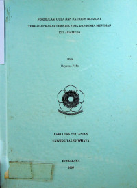 FORMULASI GULA DAN NATRIUM BENZOAT TERHADAP KARAKTERISTIK FISIK DAN KIMIA MINUMAN KELAPA MUDA