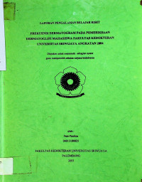 FREKUENSI DERMATOGRAM PADA PEMERIKSAAN DERMATOGLIFI MAHASISWA FAKULTAS KEDOKTERAN UNIVERSITAS SRIWIJAYA ANGKATAN 2004